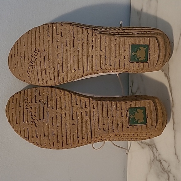 Think! Women's 8.5 White Leather Lace-up Casual Artsy Wedge Loafers Shoes Boho - Picture 13 of 16